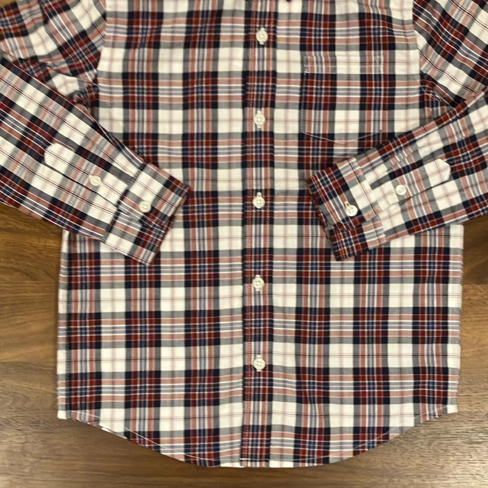 Janie and Jack TARTAN POPLIN SHIRT - Picture 5 of 9